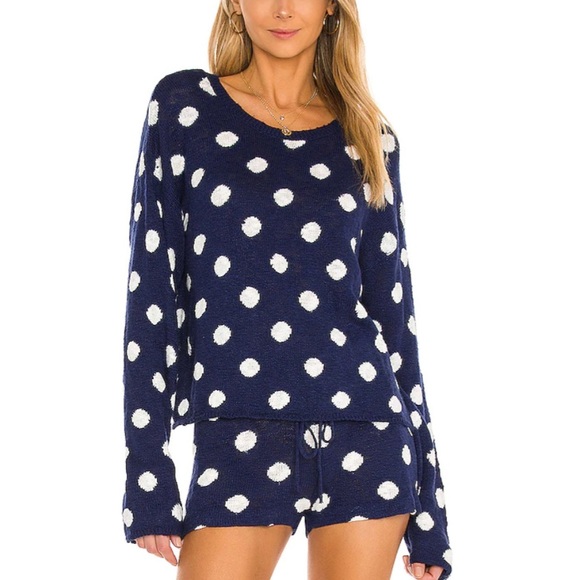 Beach Riot Blue Polka dot sweater - Picture 5 of 8